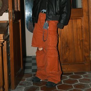 裤 Liberty M65改良成衣染色可拆卸阔腿工装 经典 cargo line24aw美式