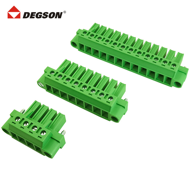 DEGSON连接器插拔式PCB接线端子5EDGKM-7.62-04P凤凰插头PC4-STF