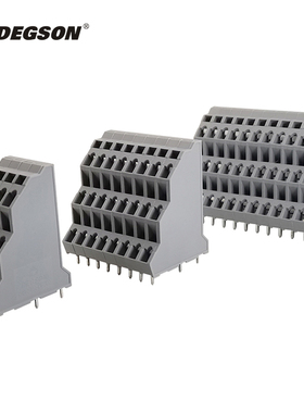 DEGSON高松三层弹簧式凤凰PCB接线端子排DG245H3-5.0-09P-11-00AH