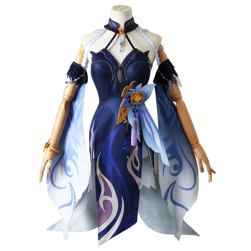 漫多原神cos服Genshin凝光纱中幽兰璃月七星全套cospaly女装现货