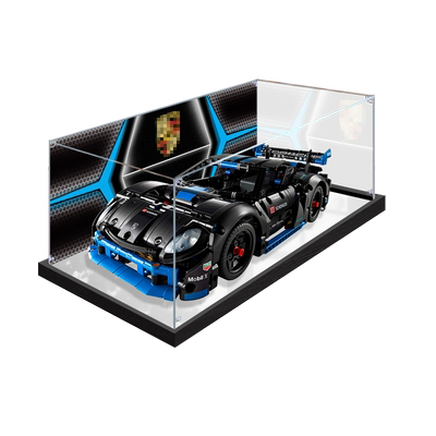 亚克力手办收纳盒适用乐高42176保时捷GT4积木展示盒透明防尘罩子