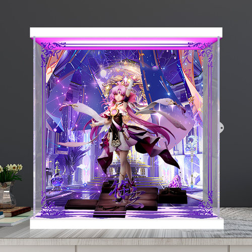 适用崩坏星穹铁道符玄1/7手办展示盒透明防尘亚克力模型收纳盒