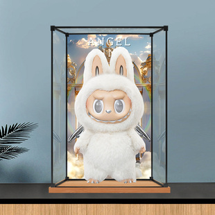 亚克力展示盒适用labubu阴晴天使zimomo大首领搪胶公仔手办防尘盒