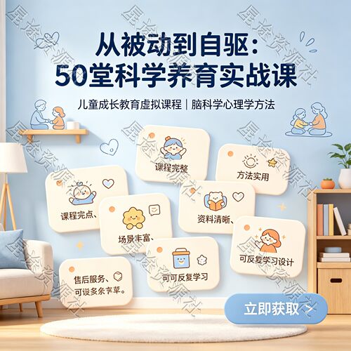 从被动到自驱50堂科学养育实战课儿童成长教育虚拟课程资料教程