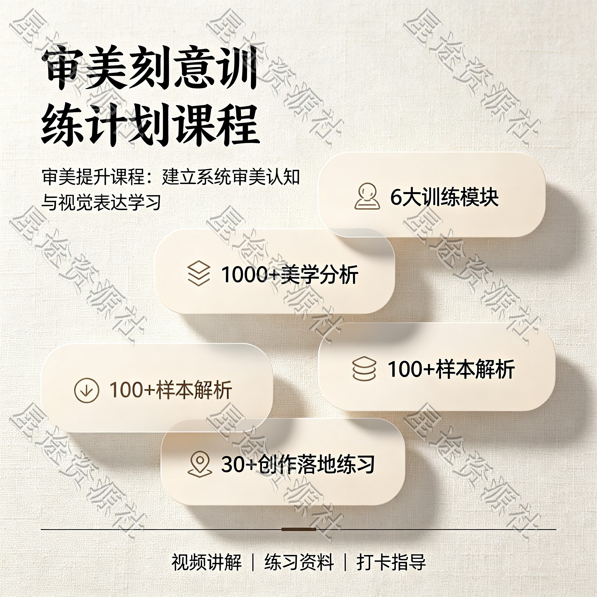 审美刻意训练计划建立系统实验室审美认知视觉表达分析创作课程