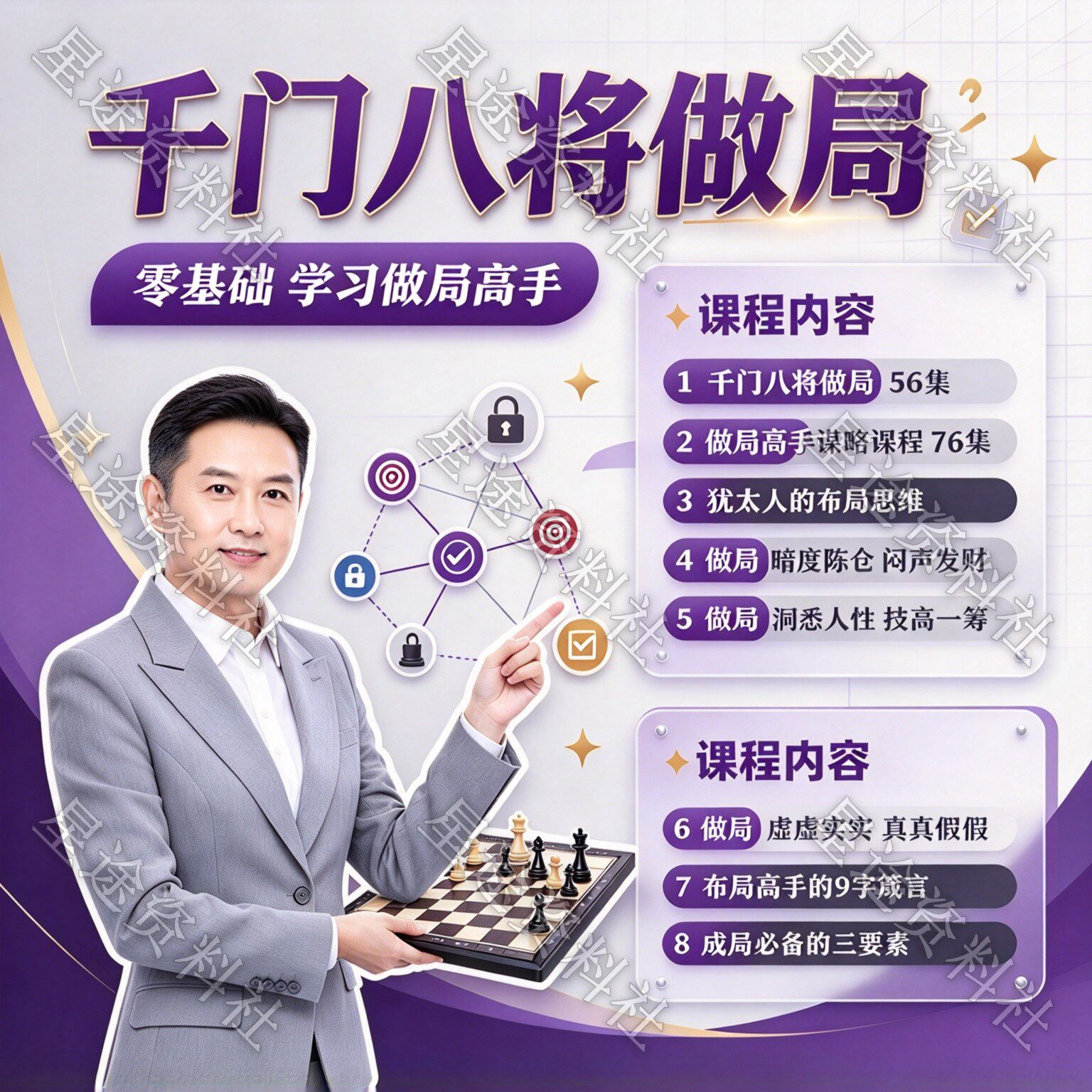 千门八将做局视频教程布局谋略新手自学零基础入门精通教学课程