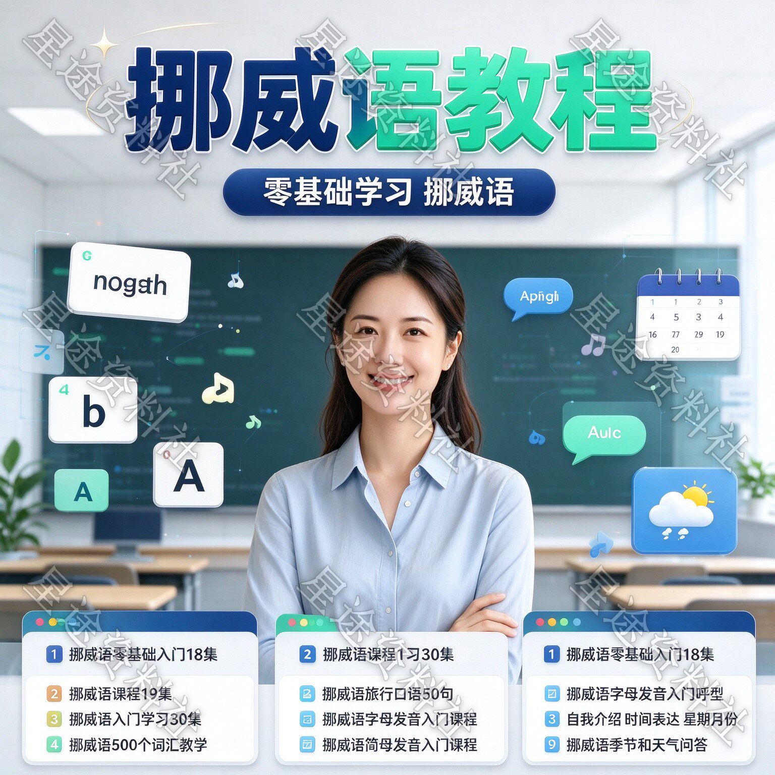 挪威语视频教程日常交流句子对话旅行口语翻译教学课程