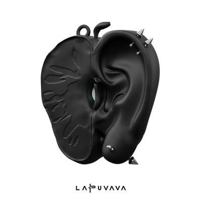 LAPUVAVA朋克苹果耳朵airpodspro2亚比耳机壳保护套一二代定制保护壳原创创意耳机壳硅胶全包耳机套