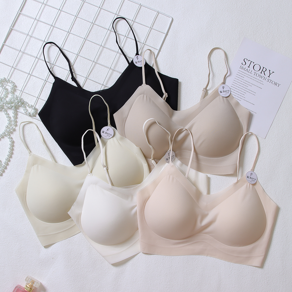 超薄无痕内衣 女款果冻条软胶骨支撑背心抹胸 固定胸垫 高弹1305