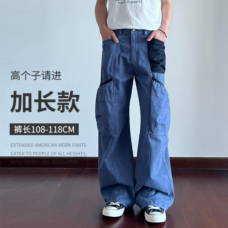 190CM加长美式工装多口袋男裤图片