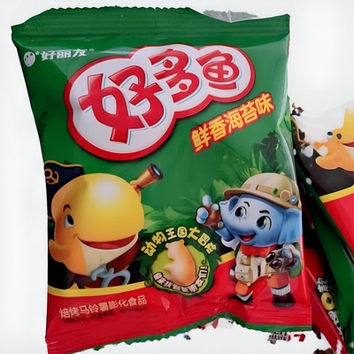 【新货】好丽友好多鱼小包装蕃茄烧烤海苔非油炸儿童休闲零食