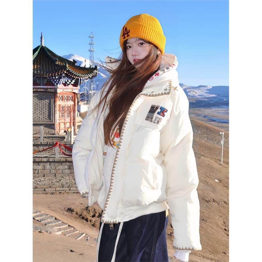 国潮民族风刺绣棉服女2025冬季新款宽松美式覆古情侣加厚棉衣外套,个性定制/设计服务/DIY,棉服工装,淘宝优惠券,粉丝福利购,淘宝优惠卷