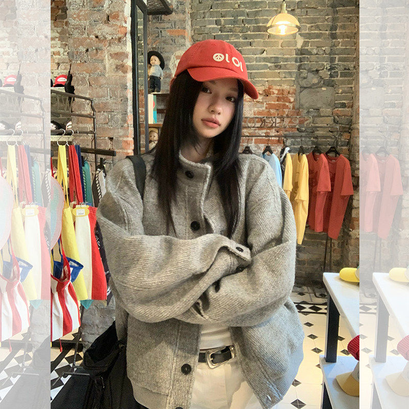 大耳朵lumoder 浅灰色夹棉羊毛呢短外套女冬季新款高级感宽松棉服,个性定制/设计服务/DIY,棉服工装,淘宝优惠券,粉丝福利购,淘宝优惠卷