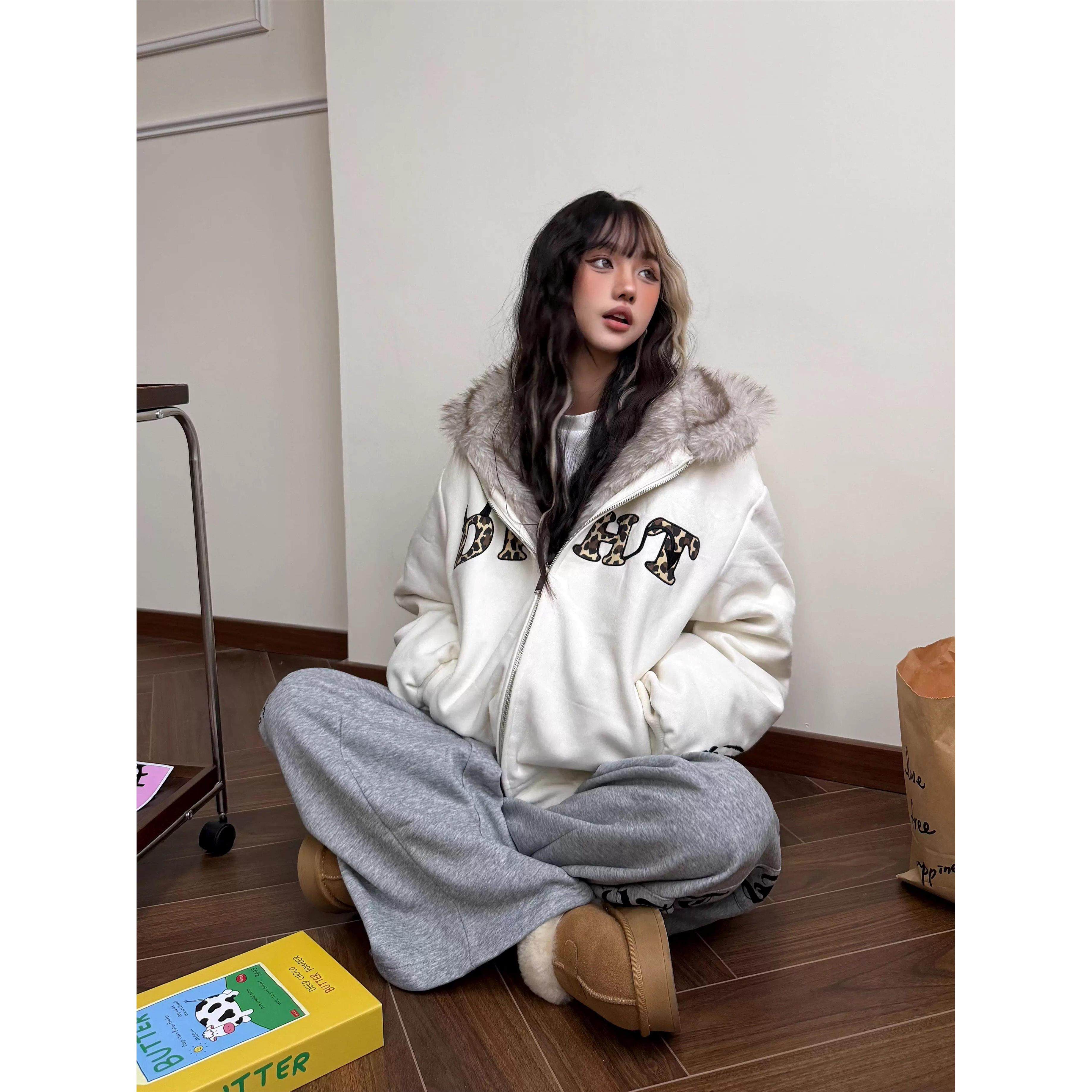 Amoeba美式覆古豹纹耳朵座山雕连帽加厚夹棉外套男女冬季棉服夹克,个性定制/设计服务/DIY,棉服工装,淘宝优惠券,粉丝福利购,淘宝优惠卷