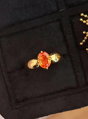 法国gentle motto胖嘟嘟芬达主石开口戒指  百搭气质潮流指环