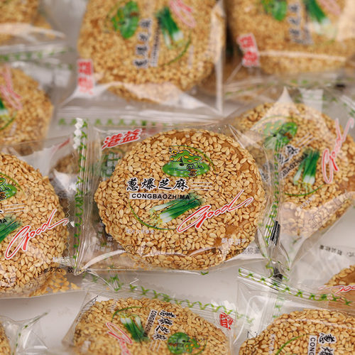 港益葱爆芝麻饼干酥性饼干早餐网红办公室休闲小零食250g*1袋散装