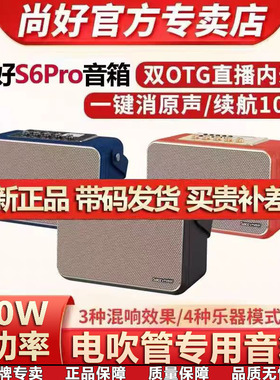 尚好S6pro音箱电吹管萨克斯音响户外演出乐器充电便携直播内录