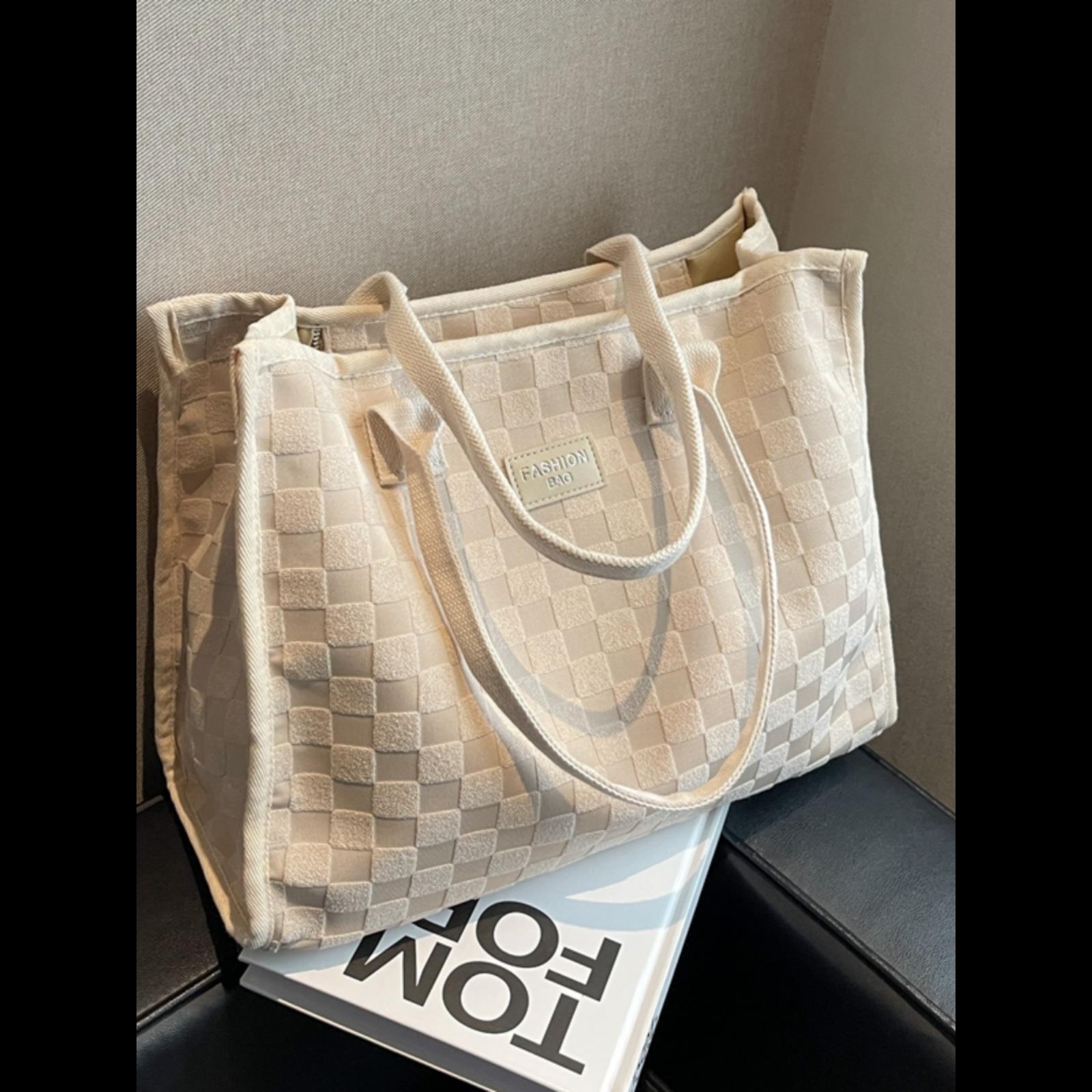 广州狮岭皮包短期旅行托特包时尚帆布包包大容量日常上班通勤大包