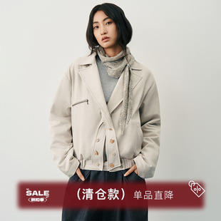 【清仓款】SAMEFLOW 理想主义机车风短棉服秋冬短款夹克休闲外套