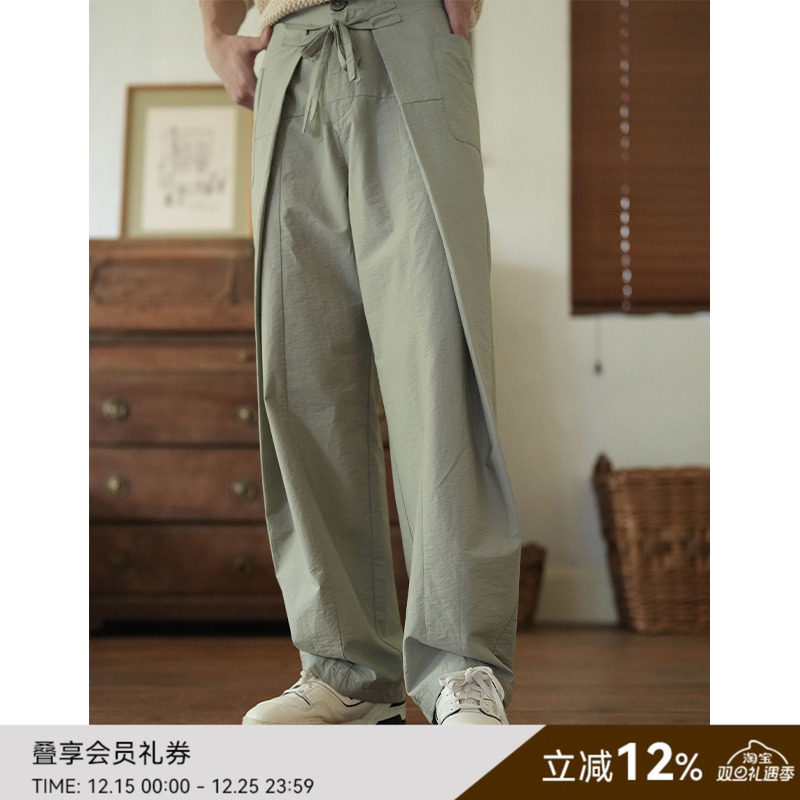 SAMEFLOW直筒透气休闲裤