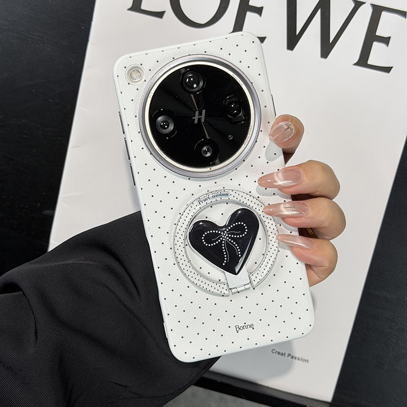 高级ins波点磁吸适用oppofindx8pro手机壳皮纹findx8ultra保护套防摔硅胶软边findx8s网红高档磁吸爱心支架