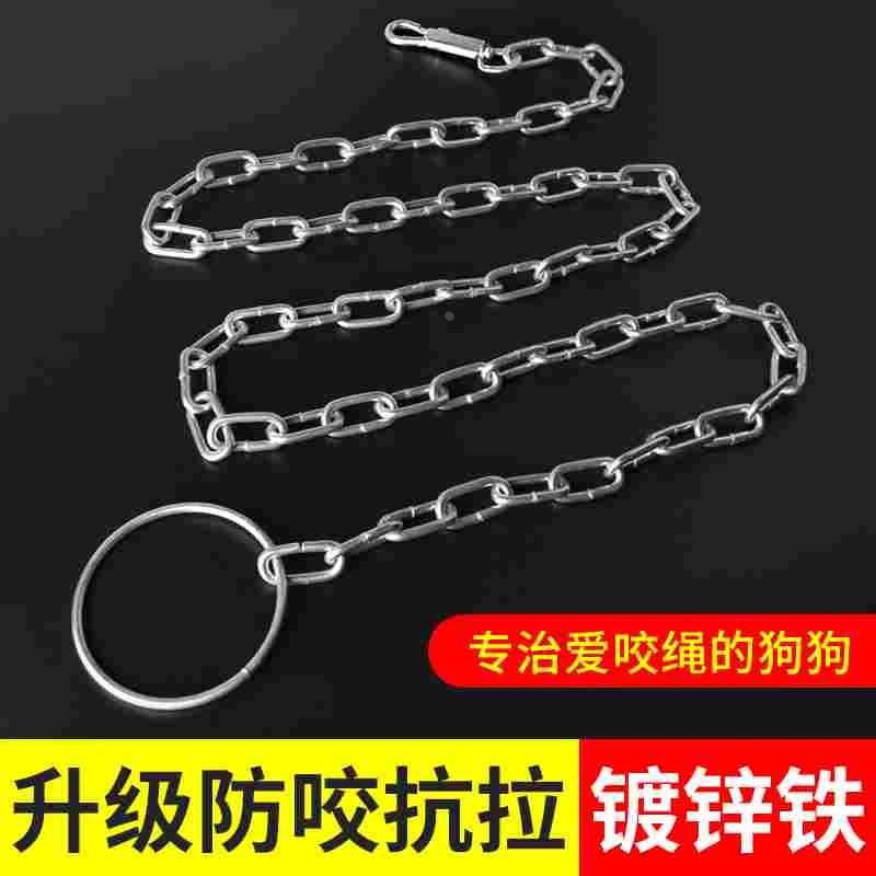 宠物铁链猫狗通用牵引绳光滑耐磨防咬断狗链子大型中型小型犬项圈