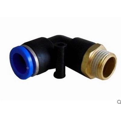 气动元件 气管接头 L型 螺纹直通 PL8-01 插8MM气管 1分口径