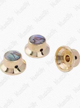 MusiclilyP电吉他贝斯通用6mm电位器旋钮帽UFO形金属钢珍珠鲍鱼贝