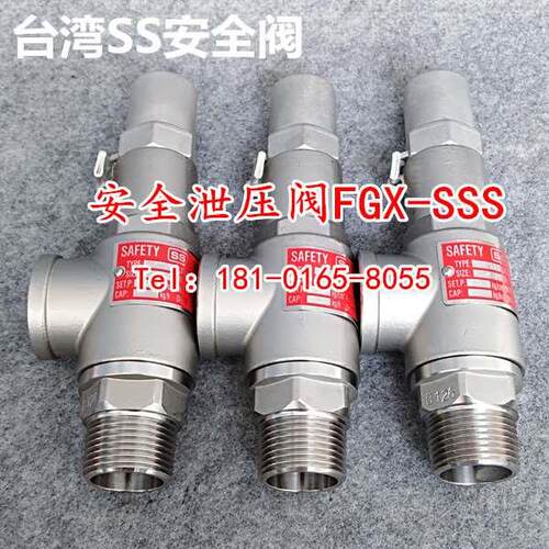 台湾SS品牌进口不锈钢安全泄压阀FGX-SSS/STS/SVS DN15 20 25