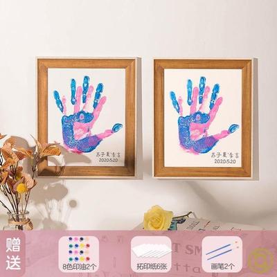 结婚恋爱一百天有仪式感的100天纪念日礼物情侣手印相框定制