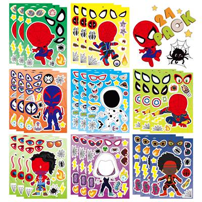 DIY神奇蜘蛛侠spiderman拼图贴纸