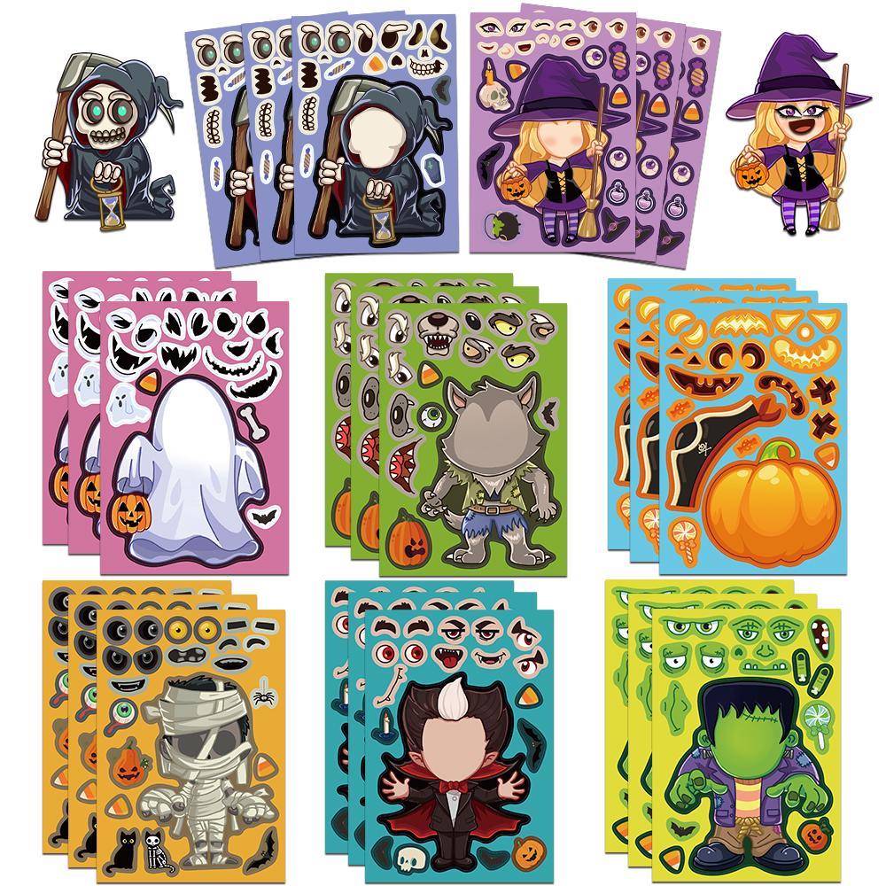 恐怖万圣节玩具拼图贴