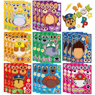 汪汪队立大功拼图贴纸狗狗队系列儿童宝宝益智手账礼物大头贴防水