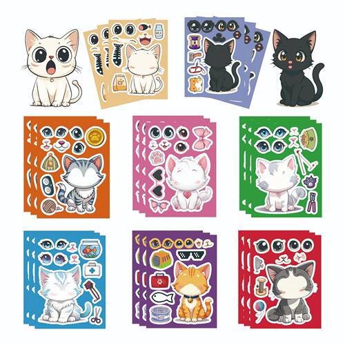 可爱小猫咪拼图贴纸cat