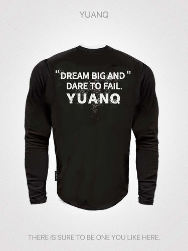 YUANQ25AW大胆梦想美式训练长袖收袖收腰复古小众原创百搭长袖T恤
