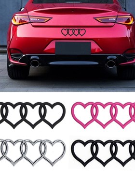 Love Heart Logo Rear Trunk Badge Emblem Decal Sticker Replac