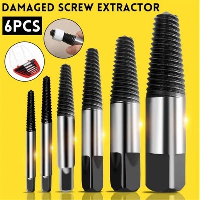6Pcs/lot Damaged Screw Extractor Set Easy Out Broken Nut Scr