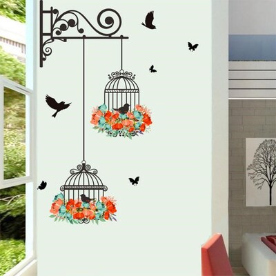 1pc Birdcage Flower Flying 适用于 Living room Nursery Room W
