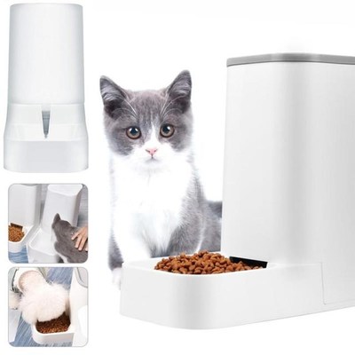 Large Capacity Pet Dog Cat Feeder Bowl Automatic Feeder Deta