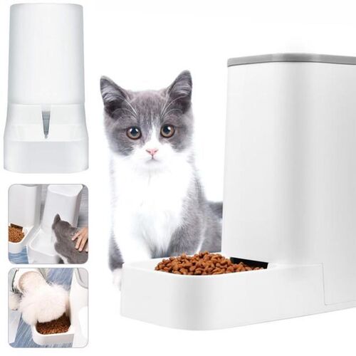Large Capacity Pet Dog Cat Feeder Bowl Automatic Feeder Deta
