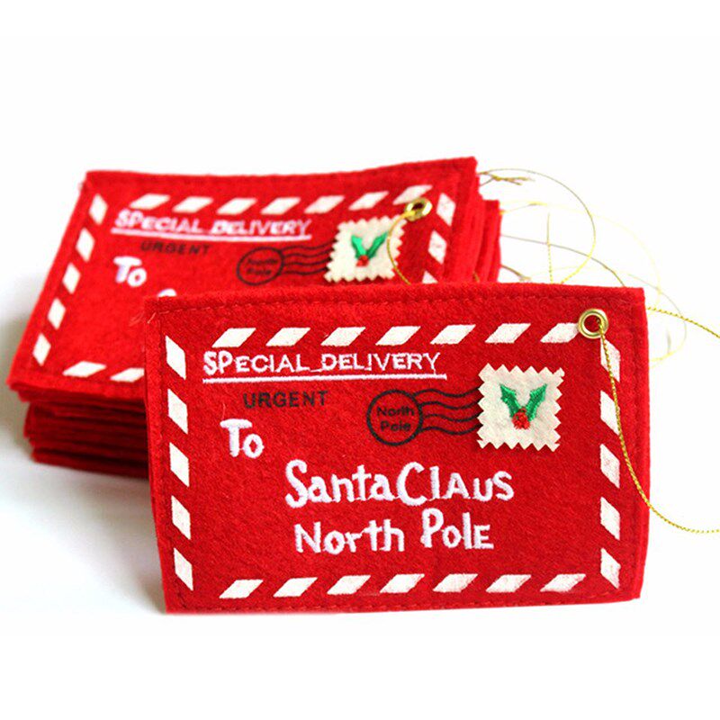 non-woven christmas envelope pendant gift candy bags xmas tr