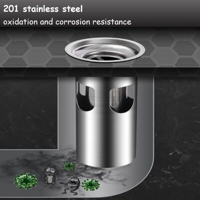 Bathroom Floor Strainer Plug Trap Siphon Kitchen Sink Water