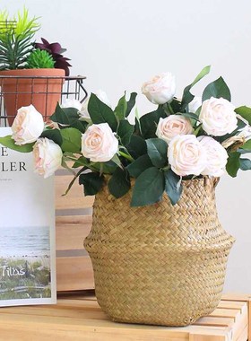 Wicker Planter Storage Basket Flower Baskets Laundry Storage