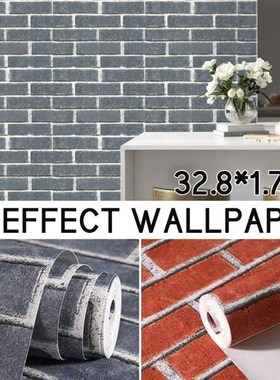Wallpapers 3D Brick Pattern for TV background Living Room Be