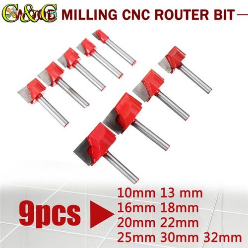 9Pcs/set 10-32mm Surface Planing Bottom Cleaning Wood Mill C