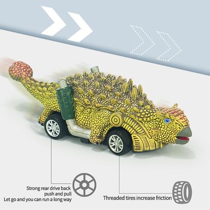 6 PCS Mini Pull Back Dinosaur Car Toy Dinosaur Roadster Part