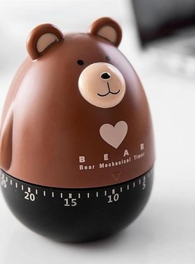 Cartoon Animal Bear Shape 60 Minute Timer Easy Operate Kitch