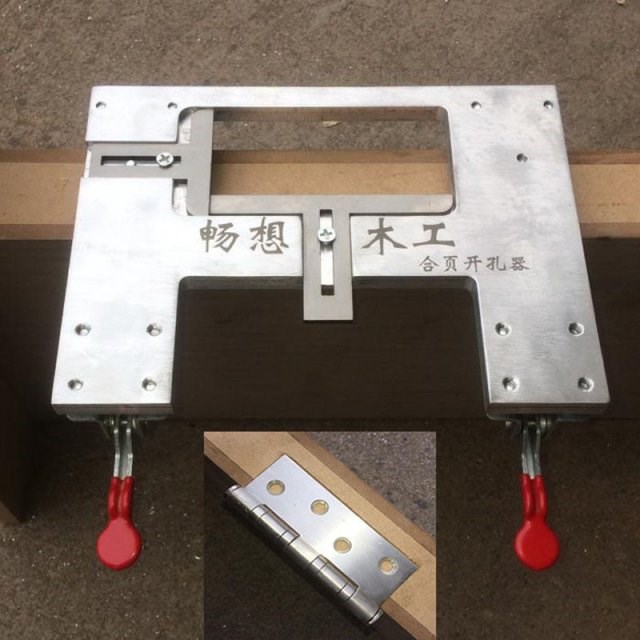 Hinge opening positioning template hinge Locator  woodworkin