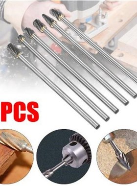 6pcs 6 x 10mm 150mm Long Rotary Files Burrs Reach Double Cut