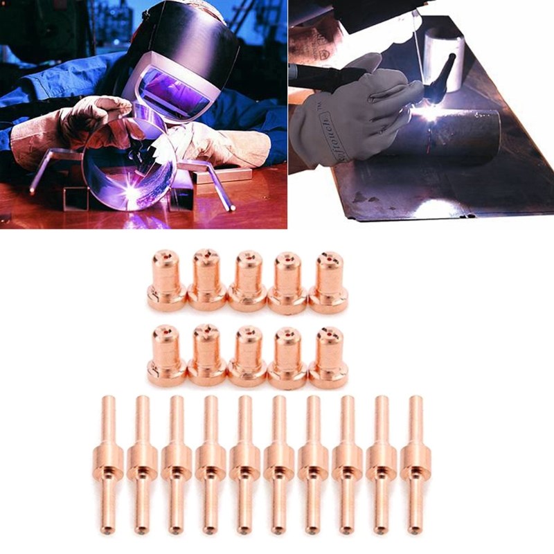 20pcs Red Copper Extended Long Plasma Cutter Tip Electrodes&